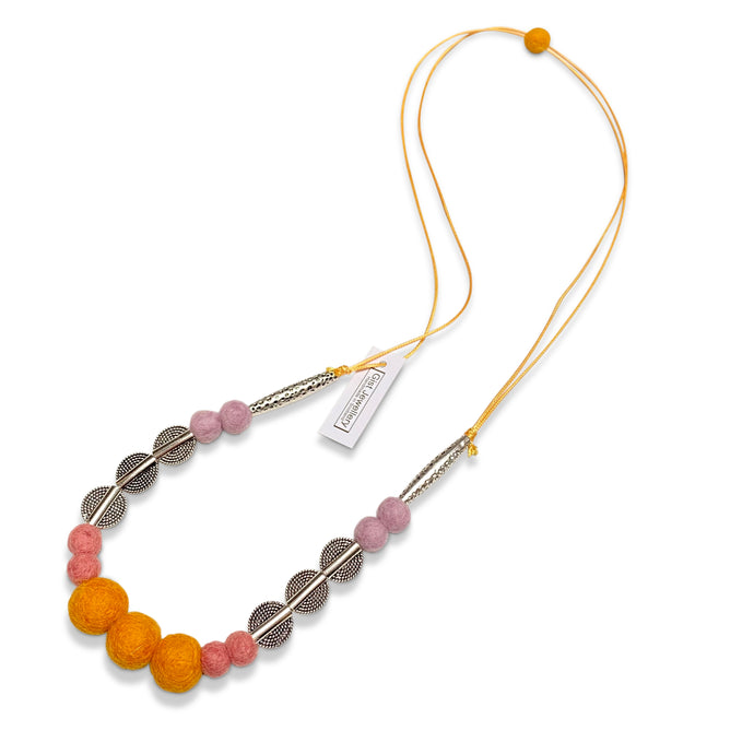 Mariko Adjustable Necklace Orange yellow