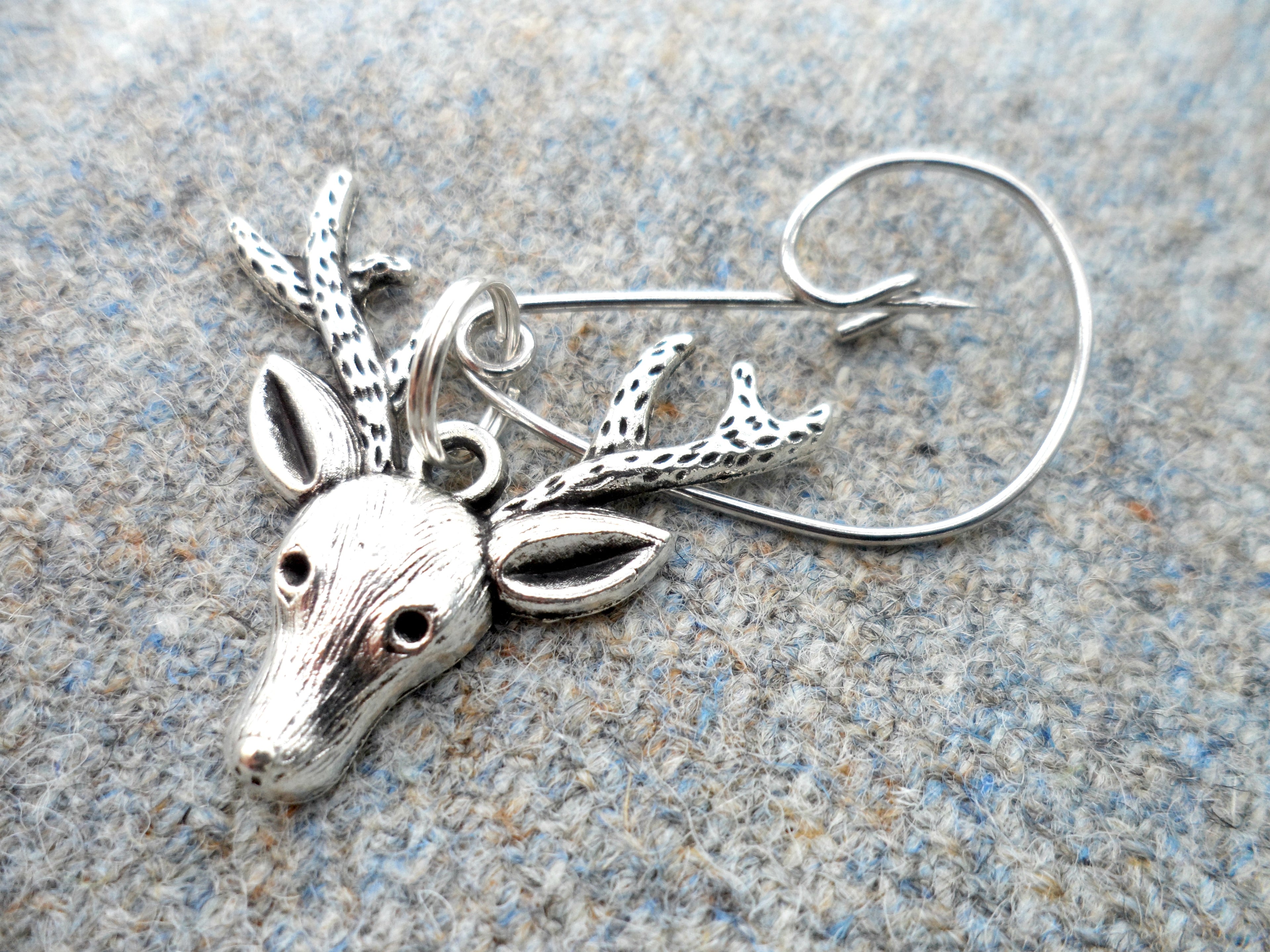 Reindeer Stag head Brooch
