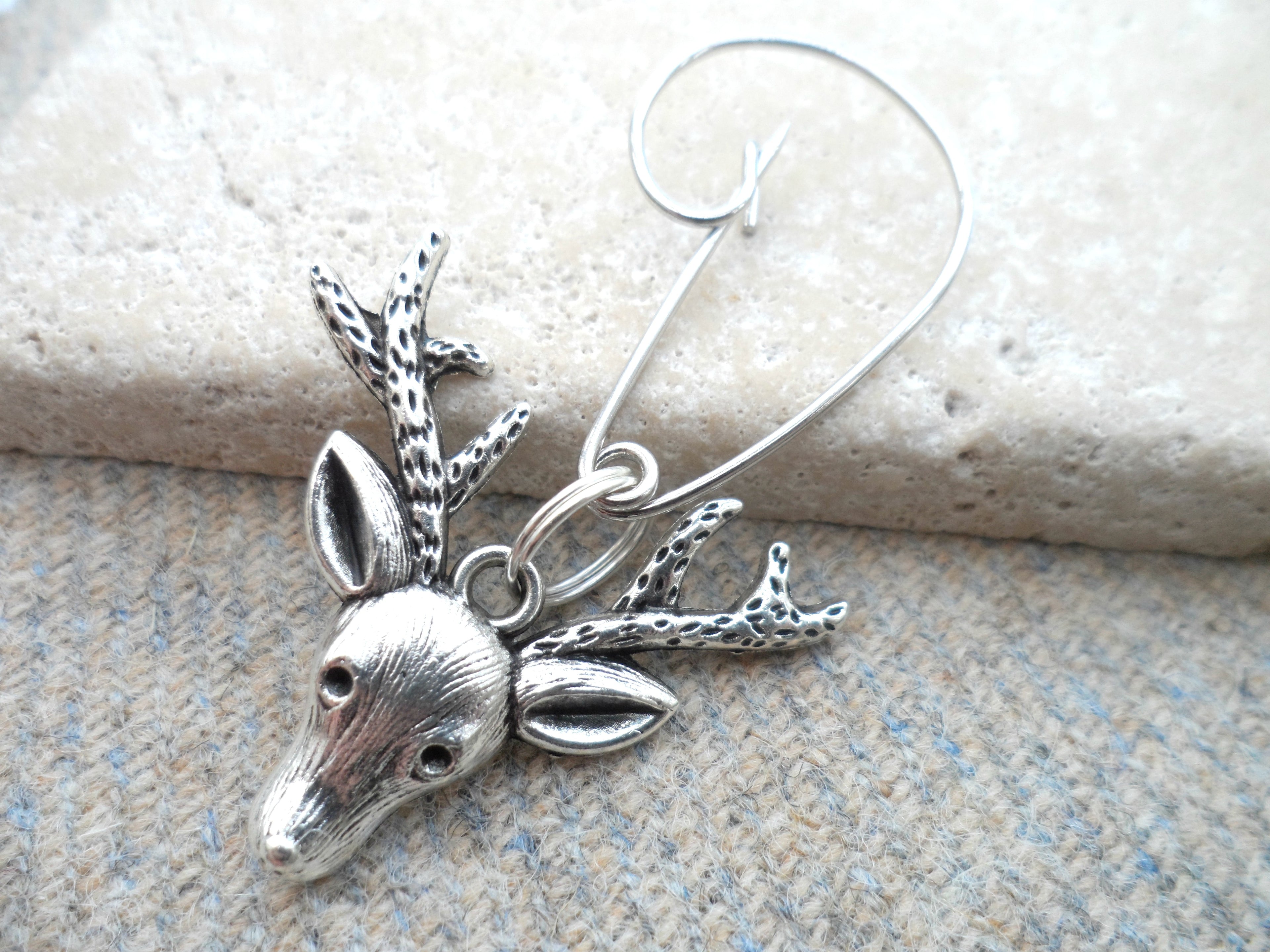 Reindeer Stag head Brooch