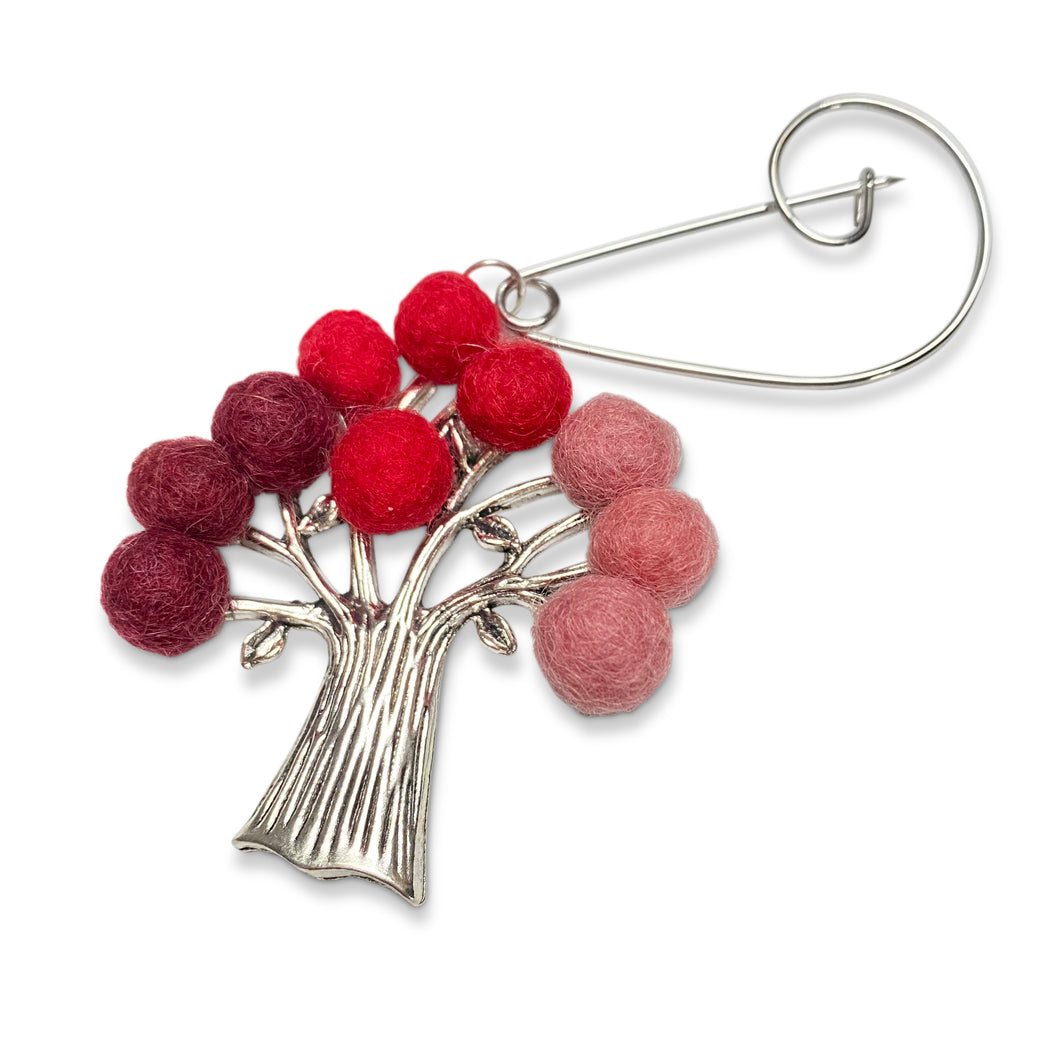 Tree Of Life Brooch Red **PRE ORDER**